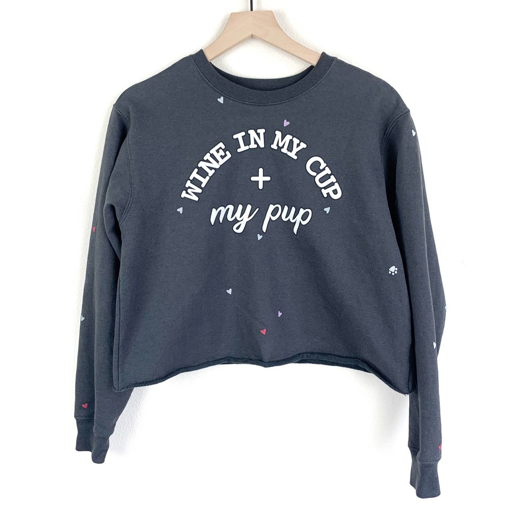 Mighty Fine 'Wine in My Cup + My Pup" Sweater